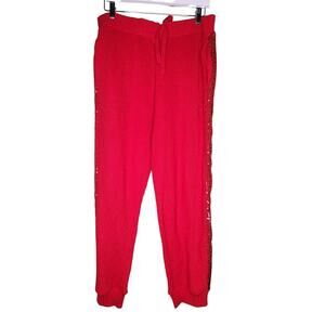 INC International Concepts Sweater‎ Joggers XL Red Sequin Trim Ribbed Pockets